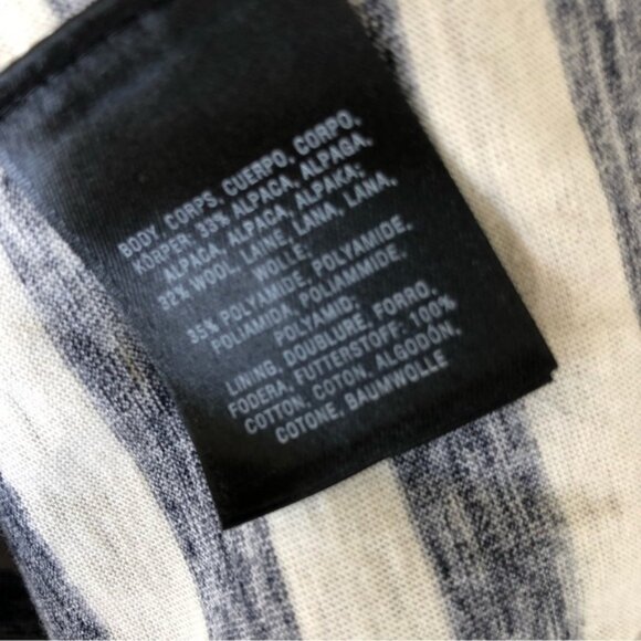 Anthropologie Moth Cowl Neck Striped Sweater Wool Alpaca Blend - Picture 7 of 9